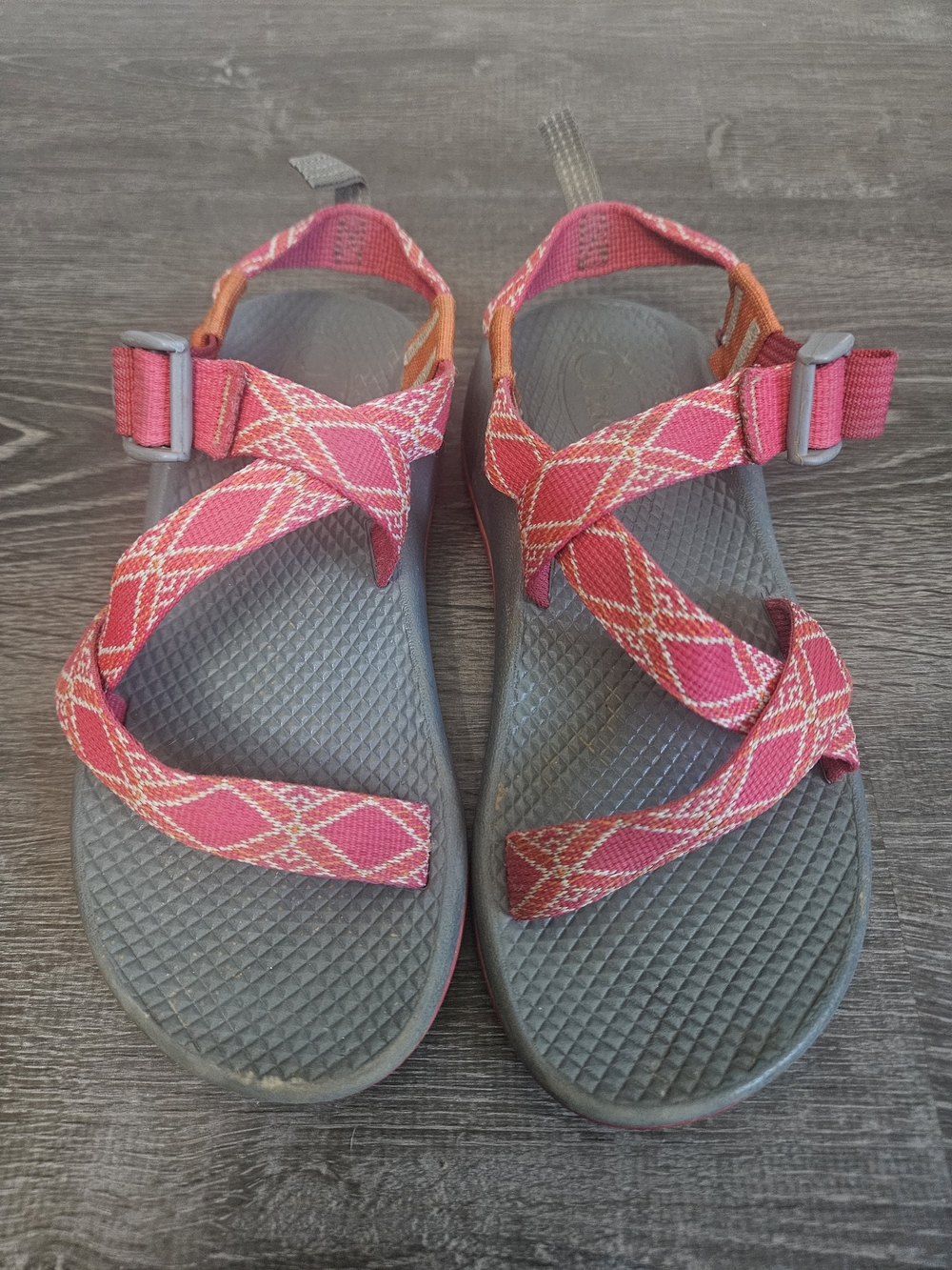 Chaco Kids ZX/1 EcoTread Sandals - Pink/Orange Geometric - Size 3